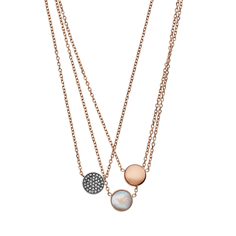 阿玛尼浪漫复古叠戴锁骨链