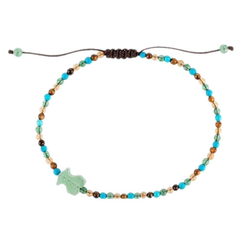 桃丝熊多彩宝石手链