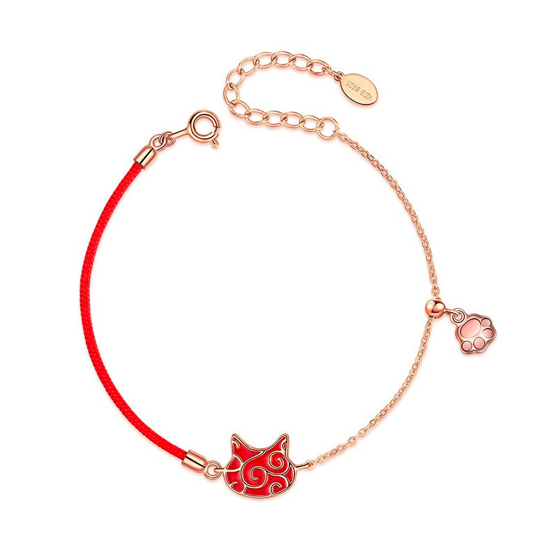 卡蒂罗 红绳猫咪手链
