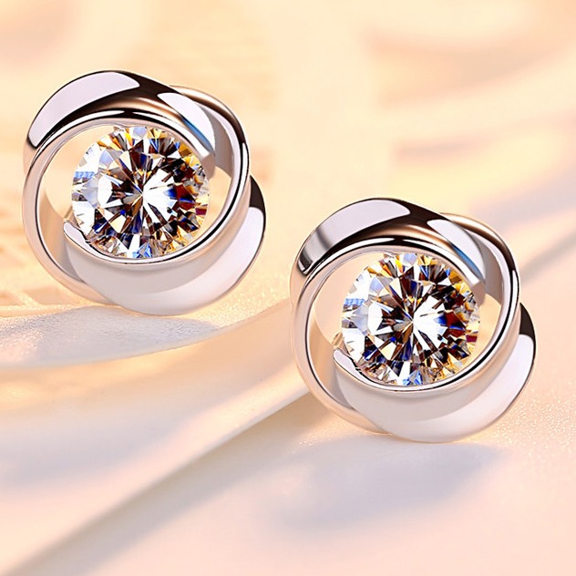 七可 纯银四叶草耳饰