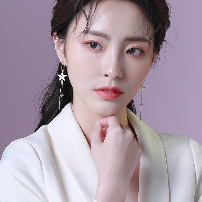 Qlady 流苏星星耳环