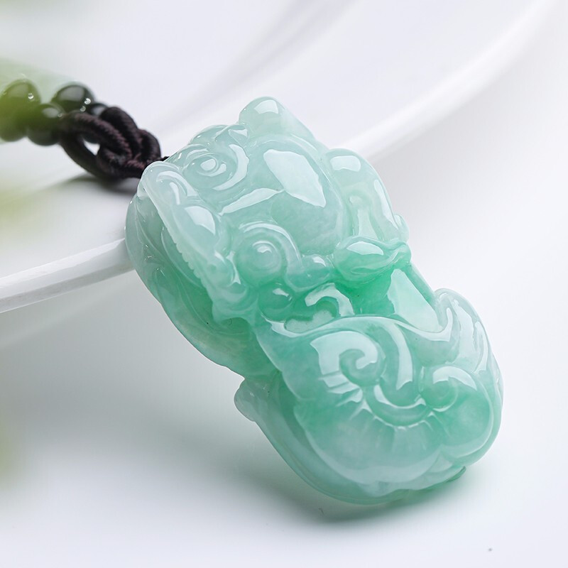 净心石 翡翠貔貅吊坠