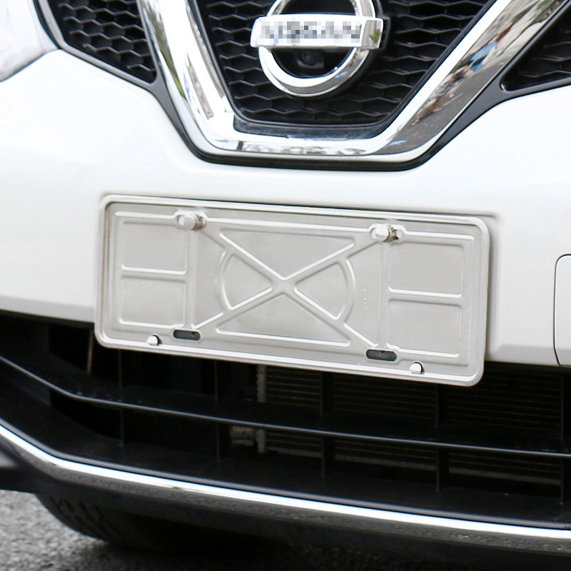 悦野 银色不锈钢车牌架框