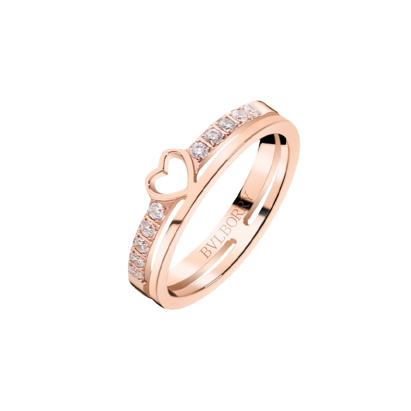 宝柏莉 水晶心形 戒指