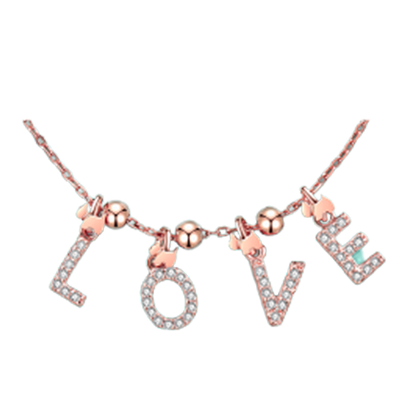 瑷嘉莎 925银字母系列项链