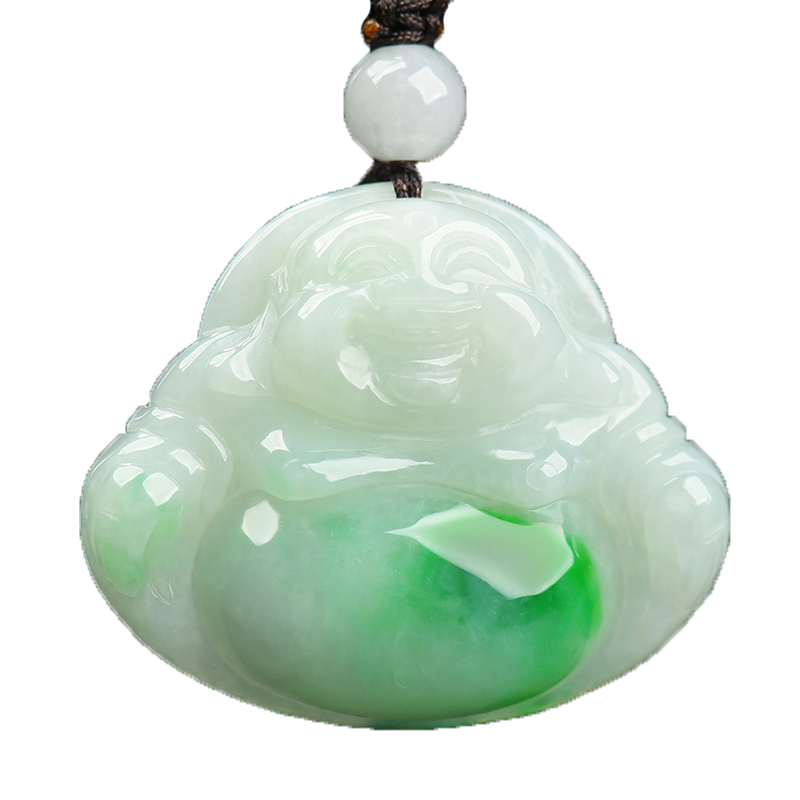 凤禧 飘阳绿弥勒佛翡翠吊坠