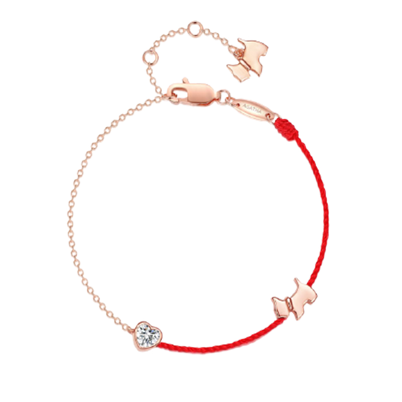 AGATHA 爱心小狗手链