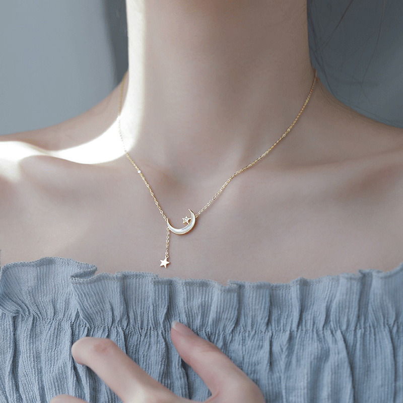 伊黛儿星月项链