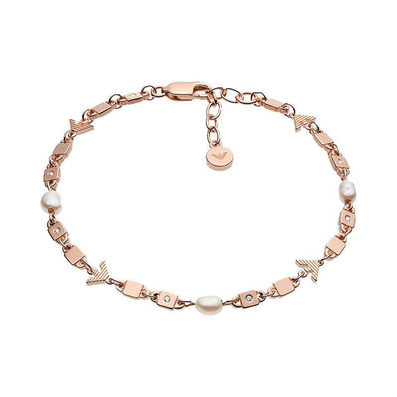 阿玛尼 鹰标珍珠手链