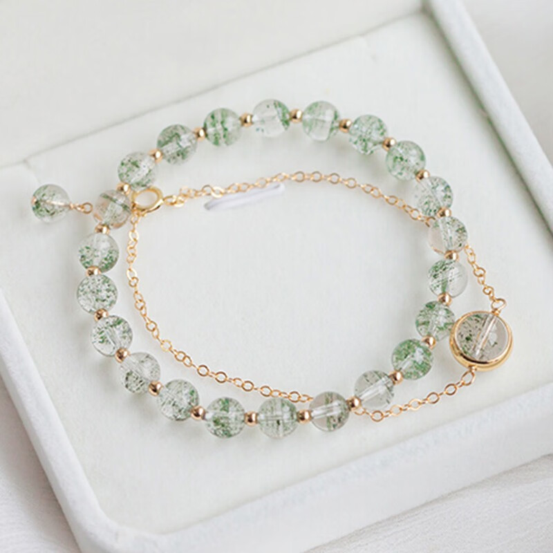 伊黛儿 森系绿幽灵手链