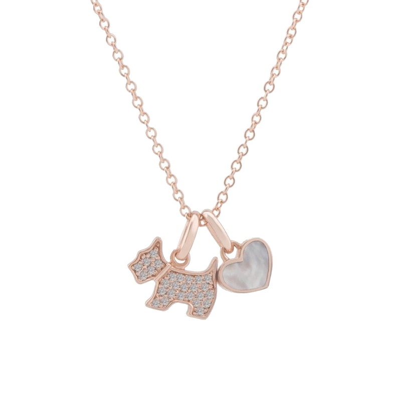 瑷嘉莎 爱心小狗项链