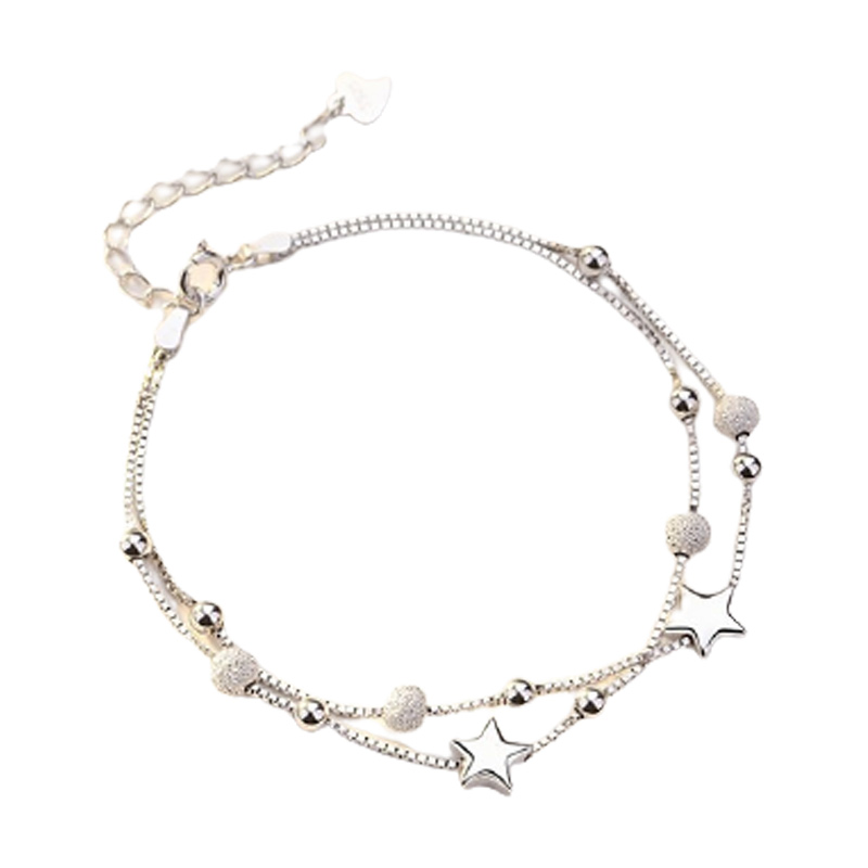 银千惠星星纯银手链