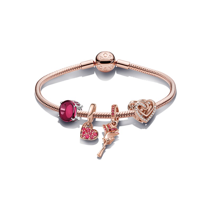 潘多拉 玫瑰爱心 手链