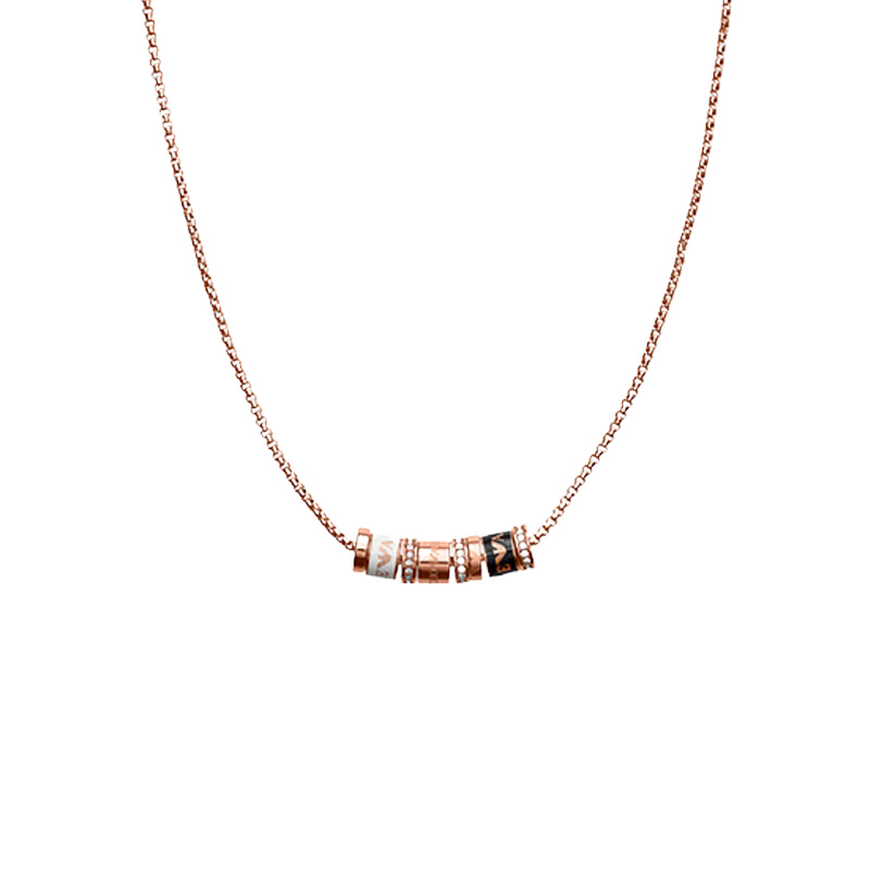 阿玛尼 玫瑰金 项链