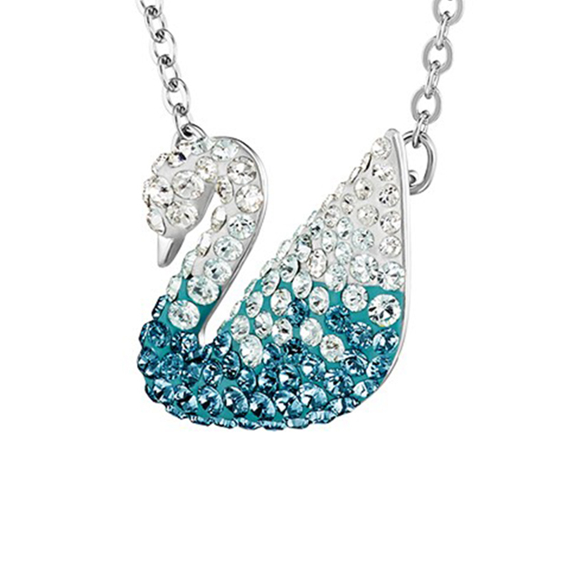 施华洛世奇 蓝色天鹅项链