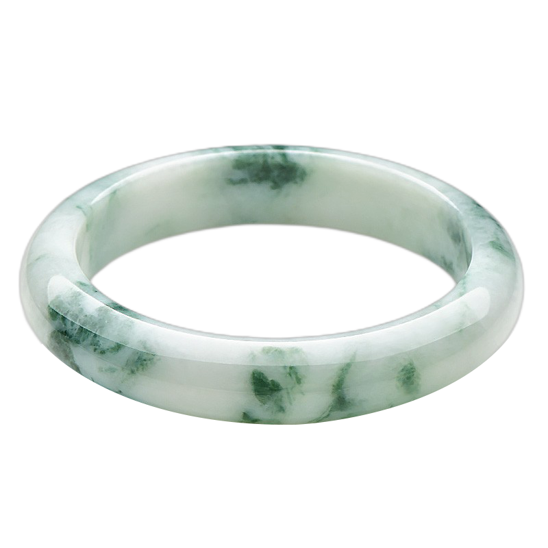 可玉可求 冰底飘花翡翠手镯