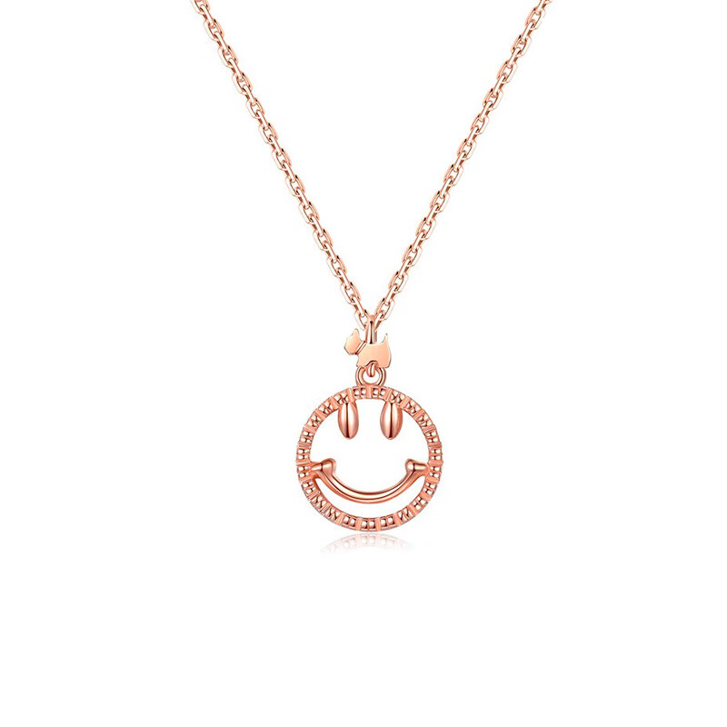 瑷嘉莎 镂空笑脸项链