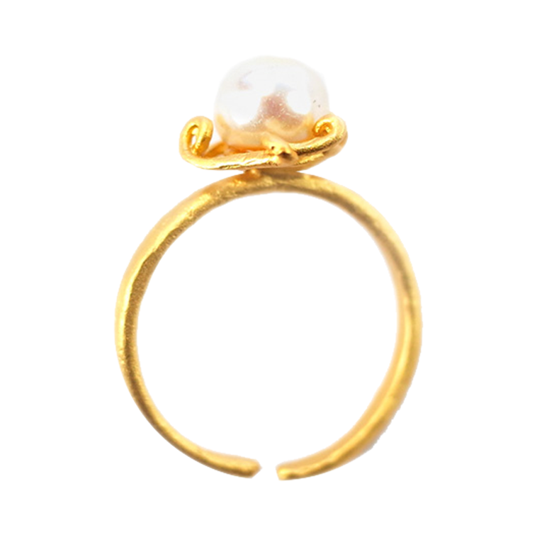 迈克米肖珍珠豌豆荚开口戒指