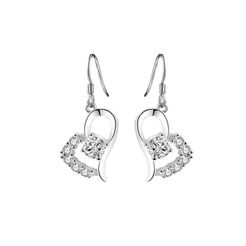 冠带甜美优雅心形耳饰