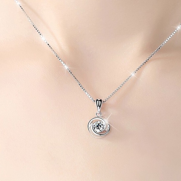 奢蒂 日韩风纯银项链