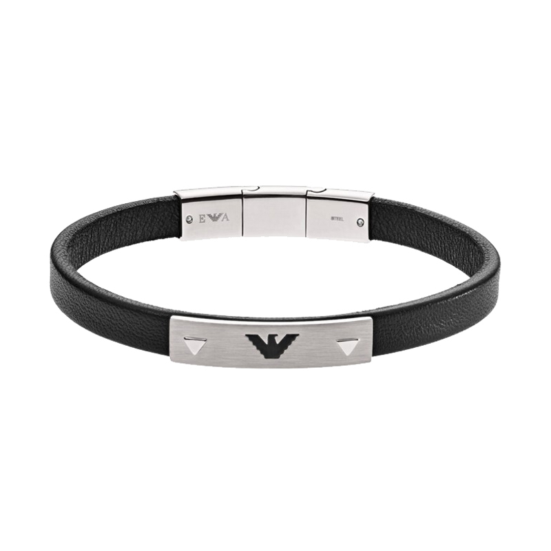 阿玛尼 光面皮革 手链