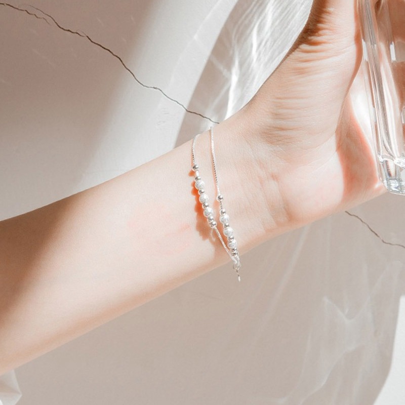 花影 磨砂双层转运珠 手链