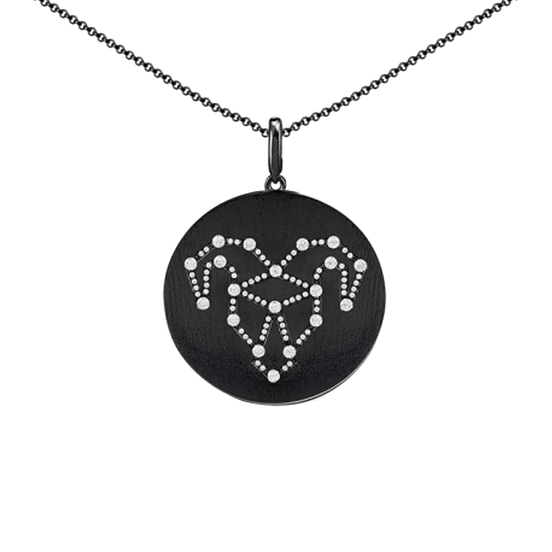 APM 黑色白羊座项链