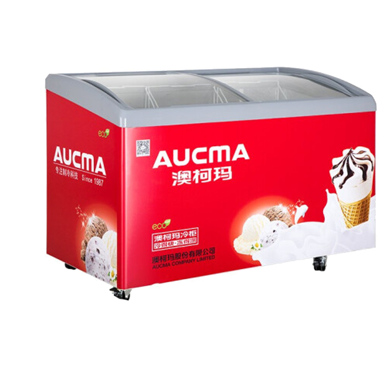 澳柯玛弧形玻璃门冷柜