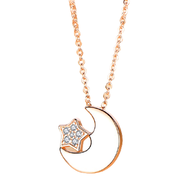 JOWISDOM 纤细星月项链