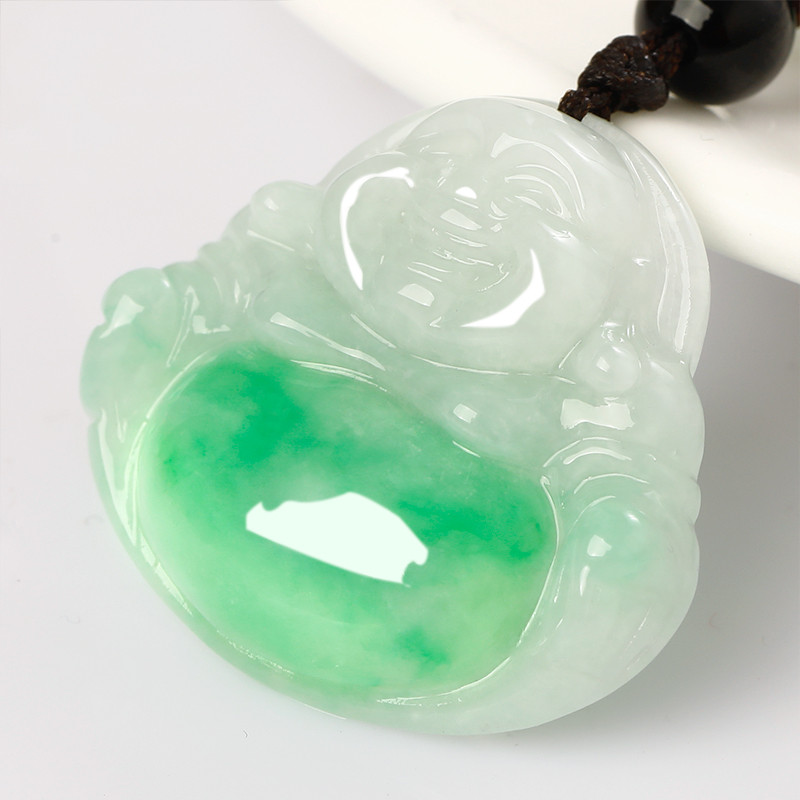 云翠社 冰糯种翡翠吊坠