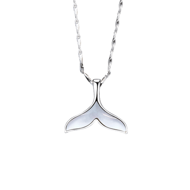 伊黛儿 海豚鱼尾吊坠项链