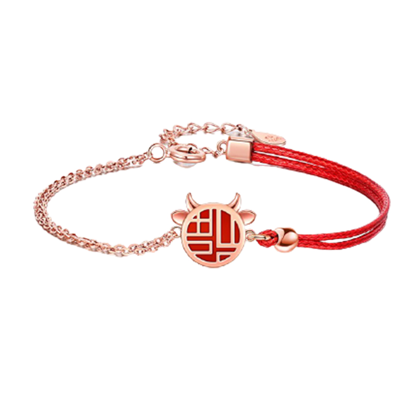 卡蒂罗 925银小牛手链