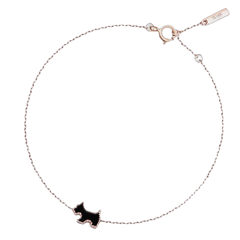 AGATHA 镶边小狗手链
