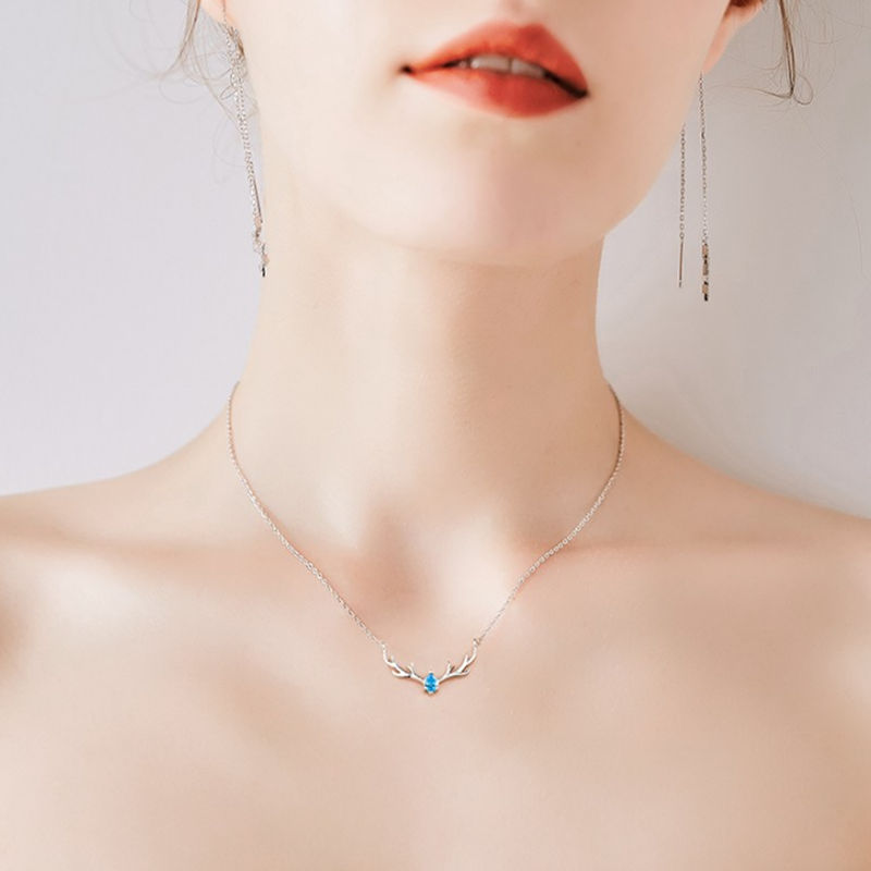 卡蒂罗鹿角吊坠时尚锁骨链