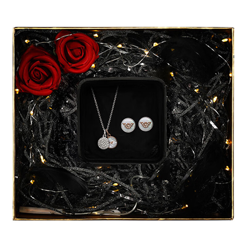 阿玛尼圆形吊坠项链礼盒