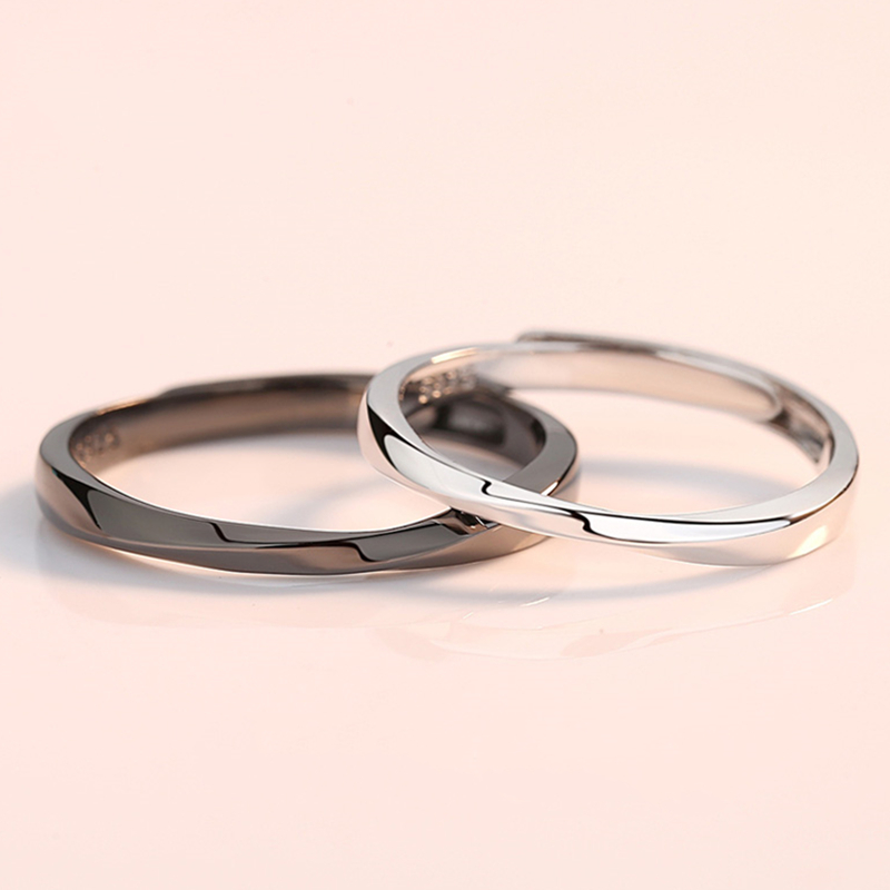 希缘可调节银饰情侣对戒