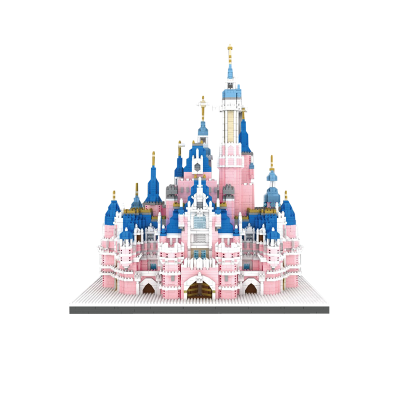 梦多福 粉色城堡 积木