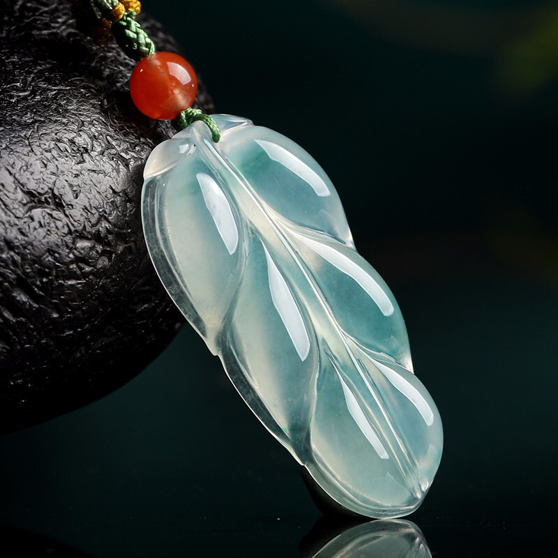 净心石 树叶飘花 吊坠
