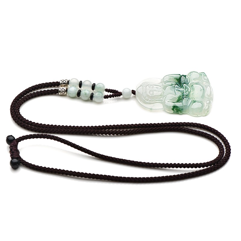 可玉可求翡翠玉观音吊坠