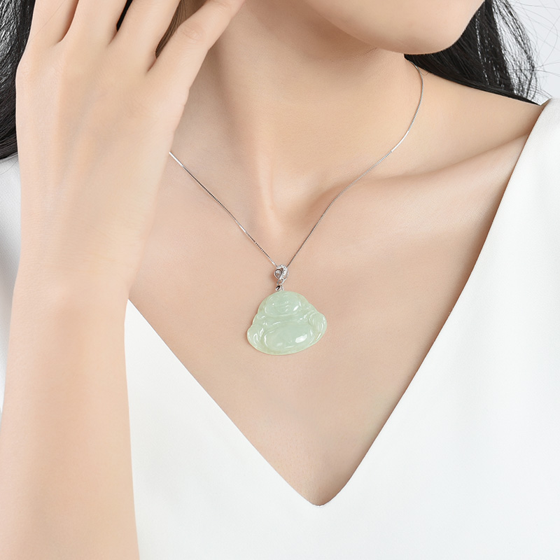 凤禧 天然果绿 翡翠吊坠