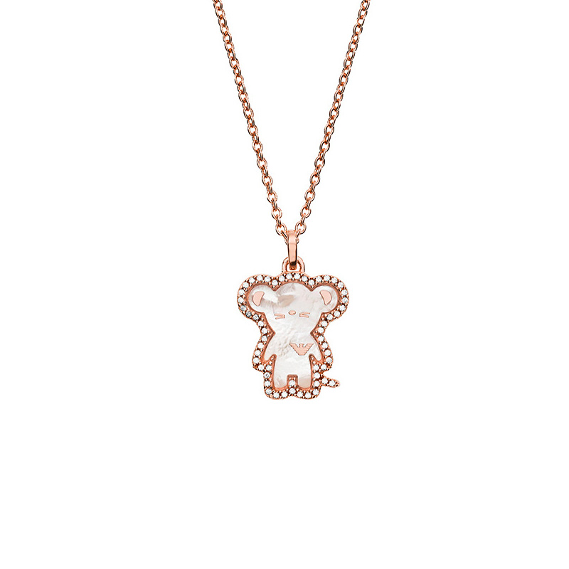 阿玛尼 贝母小熊项链