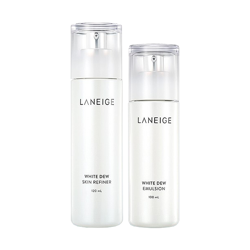 兰芝 臻白晶透水乳套装护肤品