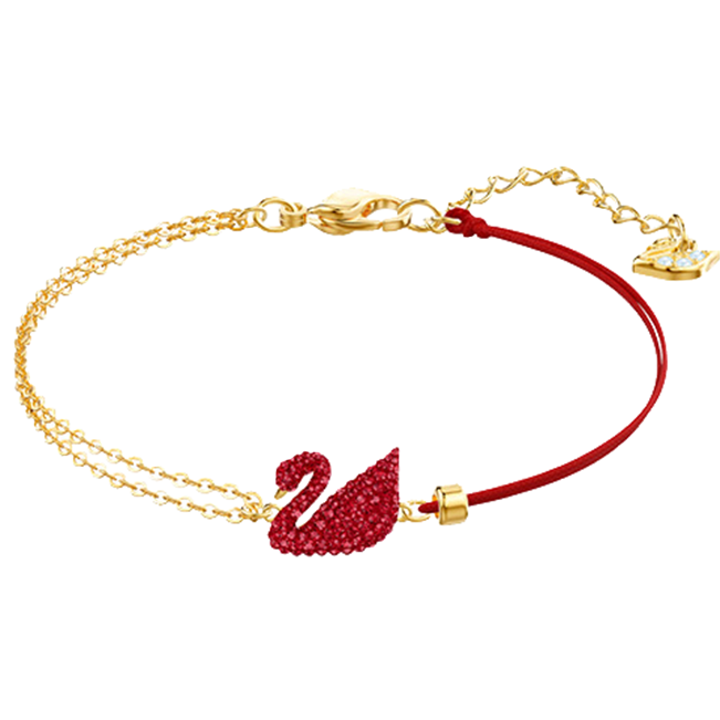 施华洛世奇 红色天鹅手链