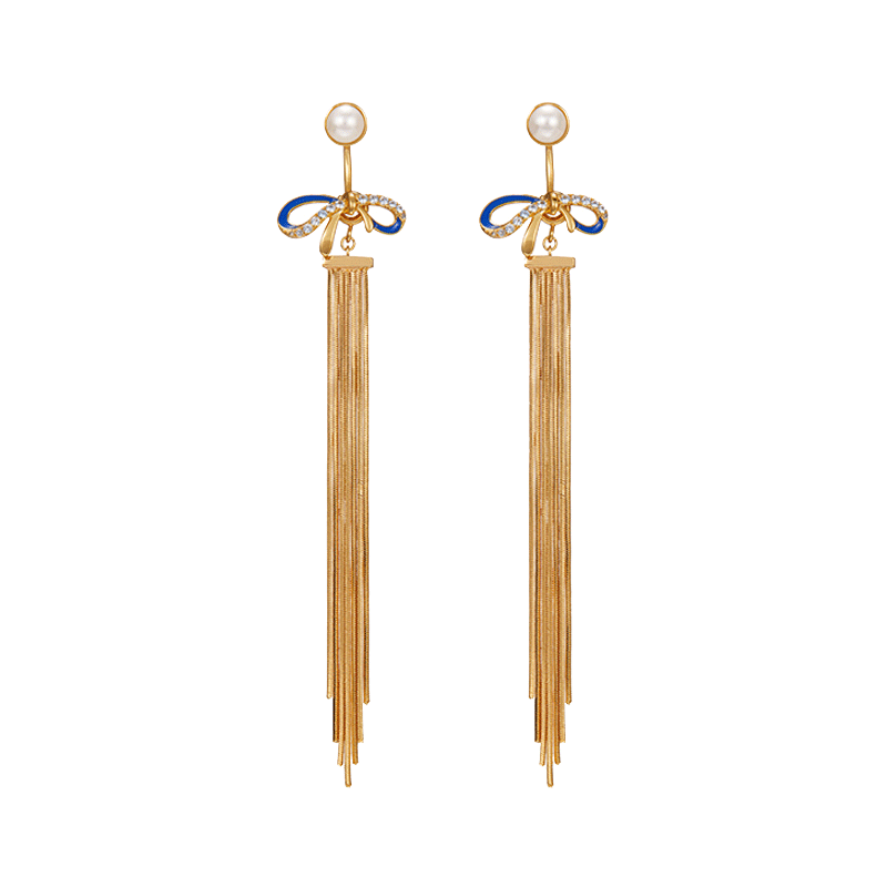 翡拉拉 夸张蝴蝶结耳饰