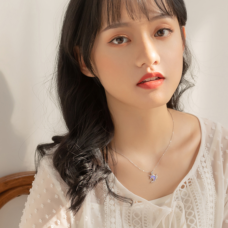 花芽 沐光独角兽银项链