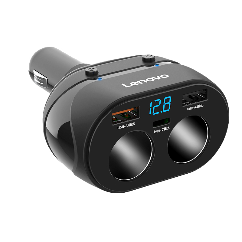 联想 双扩展口车载充电器