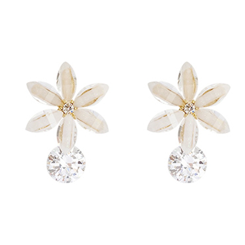 卓麦琉璃花瓣耳钉