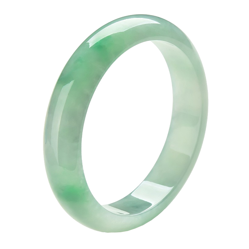 绿翠玉楼 冰润细腻翡翠手镯