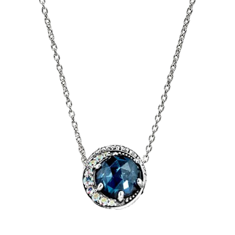 潘多拉 蓝色海洋之心 项链