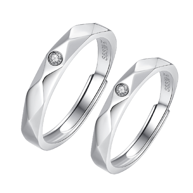 希缘 莫桑钻石活口百搭戒指